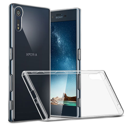 Silikon Schutzhülle Ultra Dünn Tasche Durchsichtig Transparent T02 für Sony Xperia XZs Klar