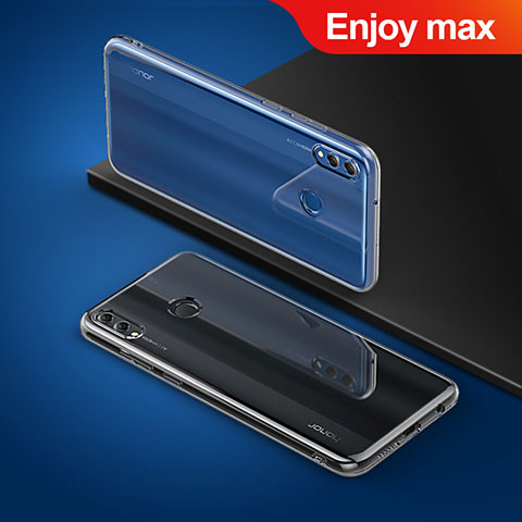 Silikon Schutzhülle Ultra Dünn Tasche Durchsichtig Transparent T03 für Huawei Enjoy Max Klar