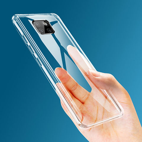 Silikon Schutzhülle Ultra Dünn Tasche Durchsichtig Transparent T03 für Huawei Mate 20 Pro Klar