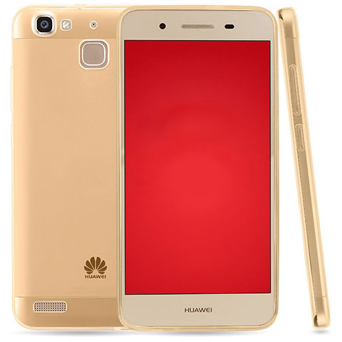 Silikon Schutzhülle Ultra Dünn Tasche Durchsichtig Transparent T03 für Huawei P8 Lite Smart Gold