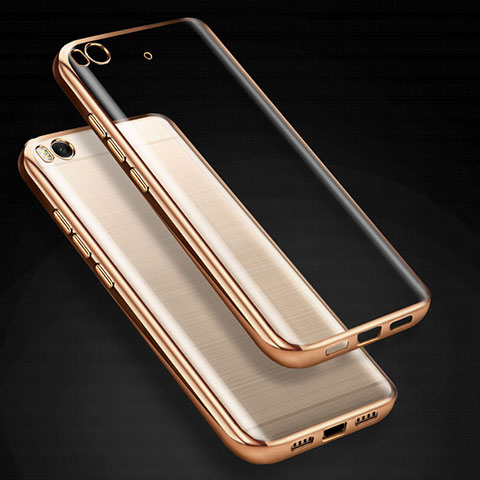 Silikon Schutzhülle Ultra Dünn Tasche Durchsichtig Transparent T03 für Xiaomi Mi 5S Gold