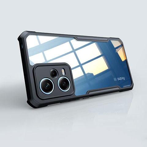 Silikon Schutzhülle Ultra Dünn Tasche Durchsichtig Transparent T03 für Xiaomi Redmi Note 12 Explorer Schwarz