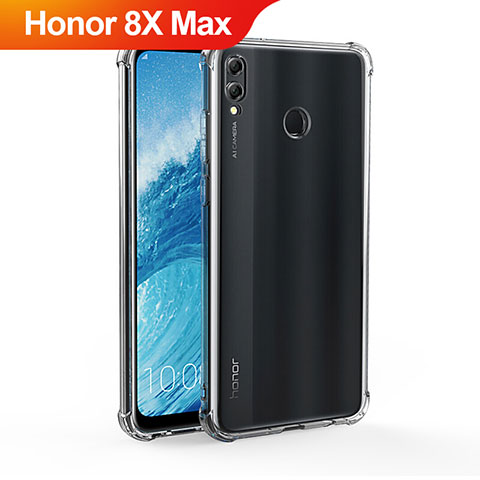 Silikon Schutzhülle Ultra Dünn Tasche Durchsichtig Transparent T04 für Huawei Honor 8X Max Klar