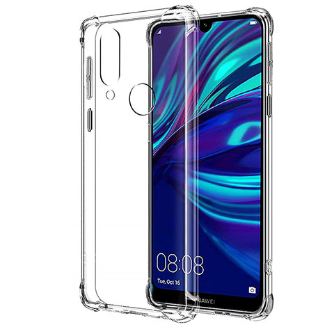 Silikon Schutzhülle Ultra Dünn Tasche Durchsichtig Transparent T04 für Huawei Y7 Pro (2019) Klar