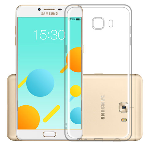 Silikon Schutzhülle Ultra Dünn Tasche Durchsichtig Transparent T04 für Samsung Galaxy C9 Pro C9000 Klar