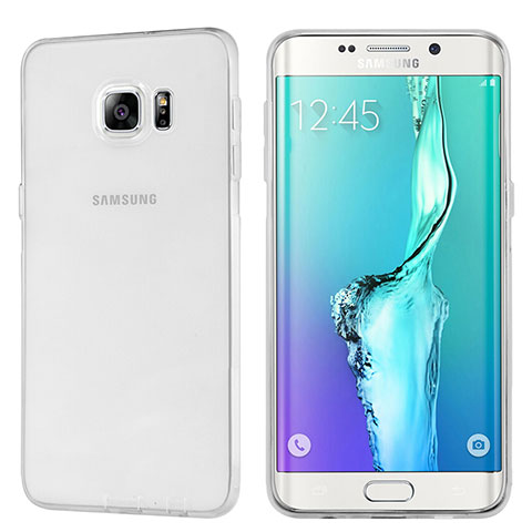 Silikon Schutzhülle Ultra Dünn Tasche Durchsichtig Transparent T04 für Samsung Galaxy S6 Edge+ Plus SM-G928F Klar