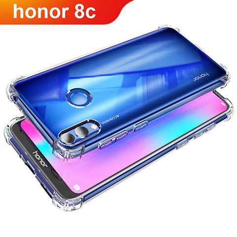 Silikon Schutzhülle Ultra Dünn Tasche Durchsichtig Transparent T05 für Huawei Honor Play 8C Klar