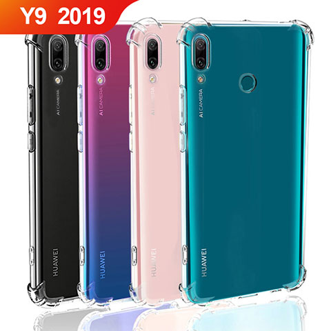 Silikon Schutzhülle Ultra Dünn Tasche Durchsichtig Transparent T05 für Huawei Y9 (2019) Klar