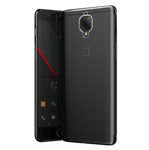 Silikon Schutzhülle Ultra Dünn Tasche Durchsichtig Transparent T05 für OnePlus 3 Grau