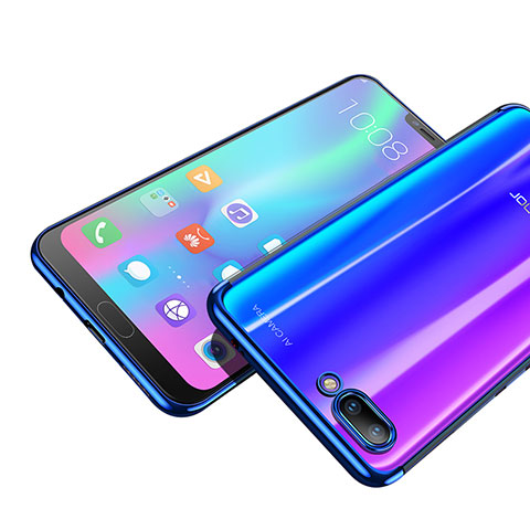 Silikon Schutzhülle Ultra Dünn Tasche Durchsichtig Transparent T06 für Huawei Honor 10 Blau