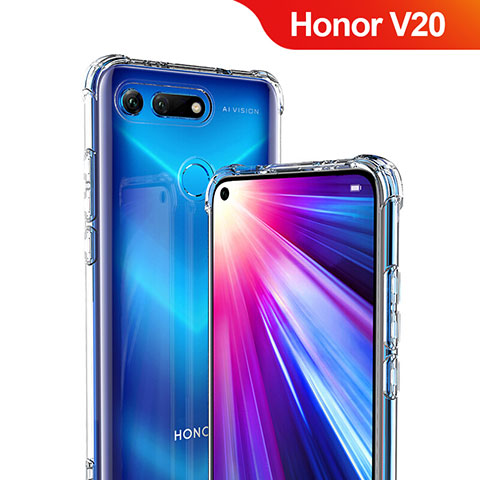 Silikon Schutzhülle Ultra Dünn Tasche Durchsichtig Transparent T06 für Huawei Honor View 20 Klar