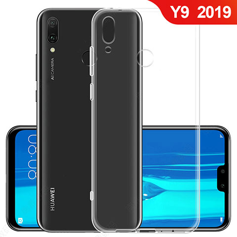 Silikon Schutzhülle Ultra Dünn Tasche Durchsichtig Transparent T06 für Huawei Y9 (2019) Klar