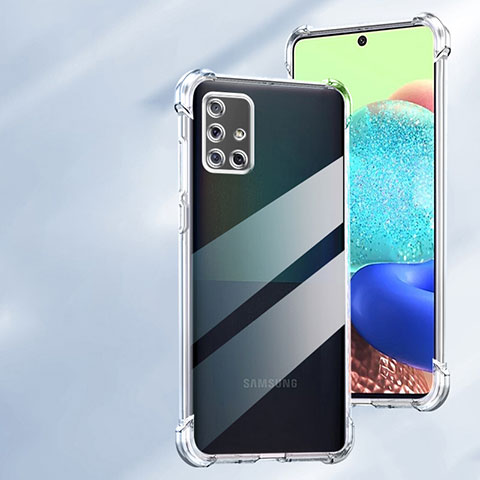 Silikon Schutzhülle Ultra Dünn Tasche Durchsichtig Transparent T06 für Samsung Galaxy A51 4G Klar
