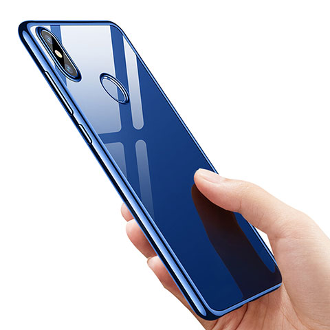 Silikon Schutzhülle Ultra Dünn Tasche Durchsichtig Transparent T07 für Xiaomi Mi 8 SE Blau