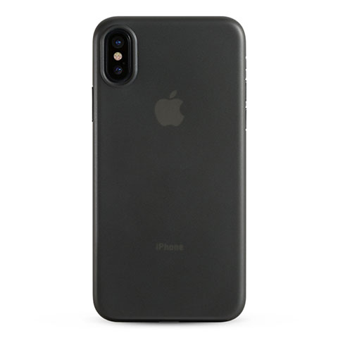 Silikon Schutzhülle Ultra Dünn Tasche Durchsichtig Transparent T08 für Apple iPhone X Grau