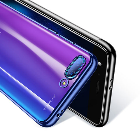 Silikon Schutzhülle Ultra Dünn Tasche Durchsichtig Transparent T08 für Huawei Honor 10 Blau