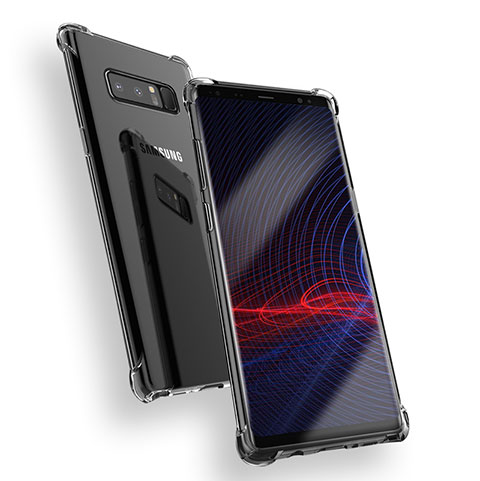 Silikon Schutzhülle Ultra Dünn Tasche Durchsichtig Transparent T08 für Samsung Galaxy Note 8 Klar