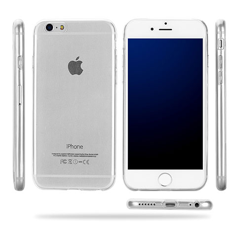 Silikon Schutzhülle Ultra Dünn Tasche Durchsichtig Transparent T09 für Apple iPhone 6 Klar