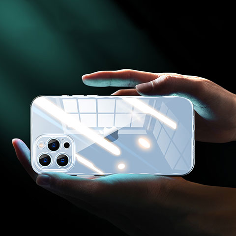 Silikon Schutzhülle Ultra Dünn Tasche Durchsichtig Transparent T10 für Apple iPhone 14 Pro Klar