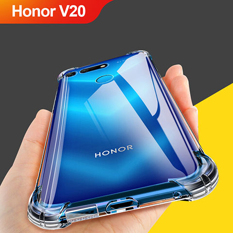 Silikon Schutzhülle Ultra Dünn Tasche Durchsichtig Transparent T10 für Huawei Honor View 20 Klar