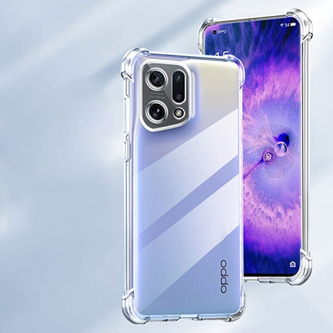 Silikon Schutzhülle Ultra Dünn Tasche Durchsichtig Transparent T11 für Oppo Find X5 Pro 5G Klar