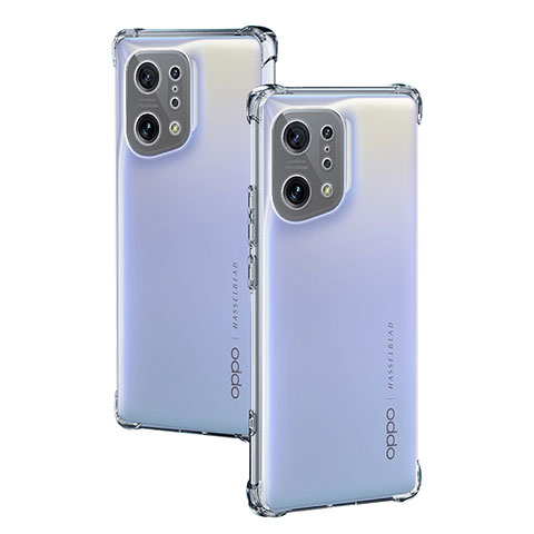 Silikon Schutzhülle Ultra Dünn Tasche Durchsichtig Transparent T13 für Oppo Find X5 Pro 5G Klar