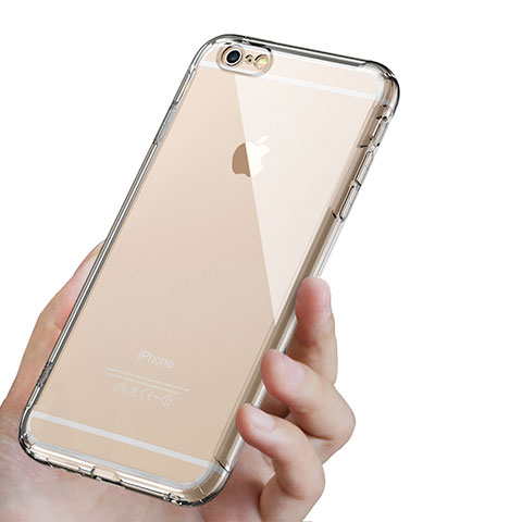 Silikon Schutzhülle Ultra Dünn Tasche Durchsichtig Transparent T16 für Apple iPhone 6S Plus Klar