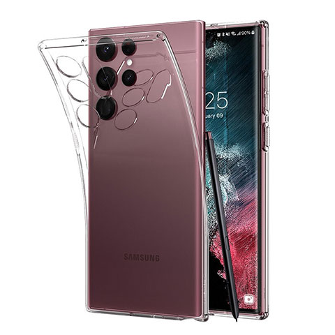 Silikon Schutzhülle Ultra Dünn Tasche Durchsichtig Transparent T18 für Samsung Galaxy S23 Ultra 5G Klar