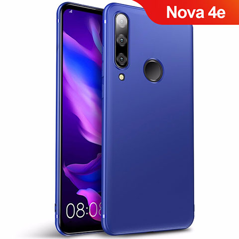 Silikon Schutzhülle Ultra Dünn Tasche S03 für Huawei Nova 4e Blau