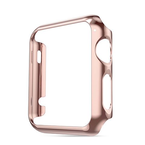 Tasche Luxus Aluminium Metall Rahmen für Apple iWatch 3 42mm Rosa