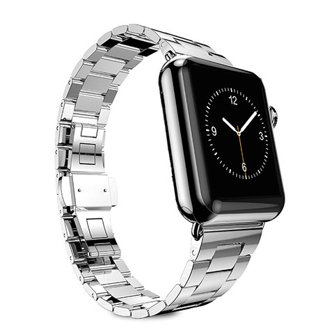 Uhrenarmband Edelstahl Band für Apple iWatch 3 42mm Silber