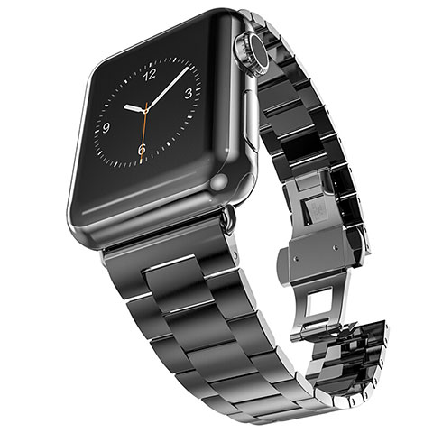 Uhrenarmband Edelstahl Band für Apple iWatch 42mm Schwarz