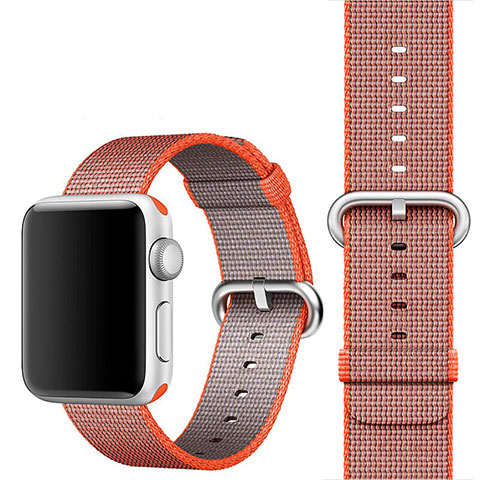 Uhrenarmband Milanaise Band Armbanduhren für Apple iWatch 2 42mm Orange