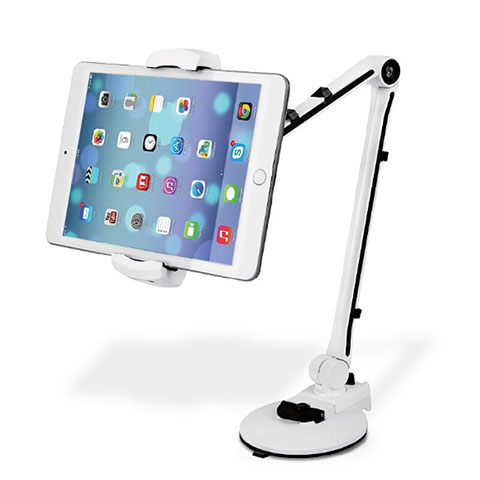 Universal Faltbare Ständer Tablet Halter Halterung Flexibel H01 für Apple New iPad Air 10.9 (2020) Weiß