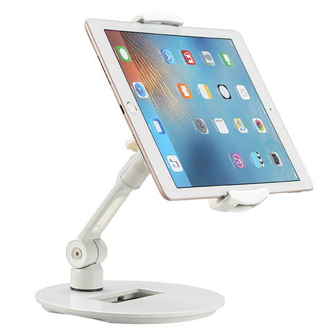 Universal Faltbare Ständer Tablet Halter Halterung Flexibel H06 für Amazon Kindle Paperwhite 6 inch Weiß