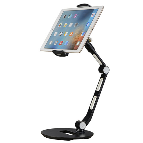 Universal Faltbare Ständer Tablet Halter Halterung Flexibel H08 für Apple iPad 4 Schwarz