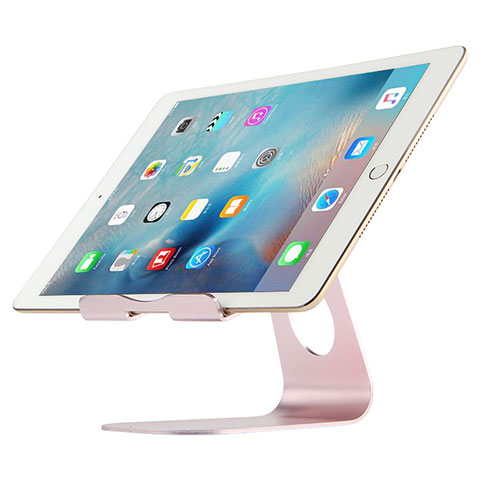 Universal Faltbare Ständer Tablet Halter Halterung Flexibel K15 für Apple iPad 4 Rosegold