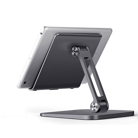 Universal Faltbare Ständer Tablet Halter Halterung Flexibel K17 für Apple iPad Mini 5 (2019) Dunkelgrau