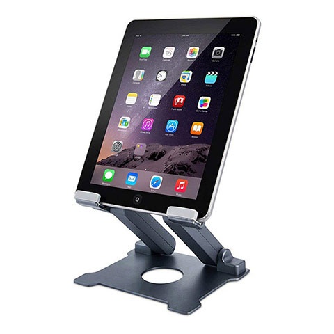 Universal Faltbare Ständer Tablet Halter Halterung Flexibel K18 für Apple iPad Air 10.9 (2020) Dunkelgrau