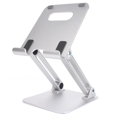 Universal Faltbare Ständer Tablet Halter Halterung Flexibel K20 für Apple iPad Air Silber