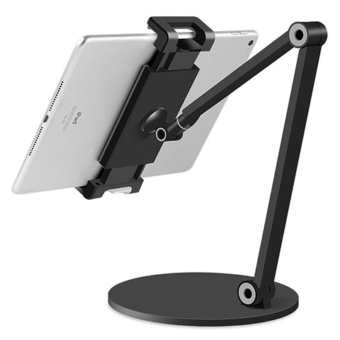 Universal Faltbare Ständer Tablet Halter Halterung Flexibel T04 für Apple  iPad 10.2 (2021) Schwarz