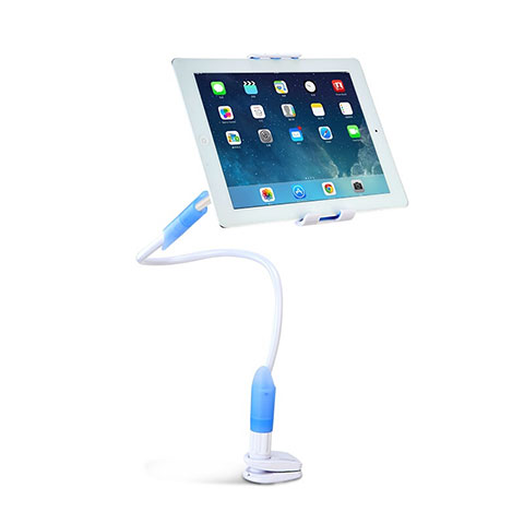 Universal Faltbare Ständer Tablet Halter Halterung Flexibel T41 für Apple iPad Mini 3 Hellblau
