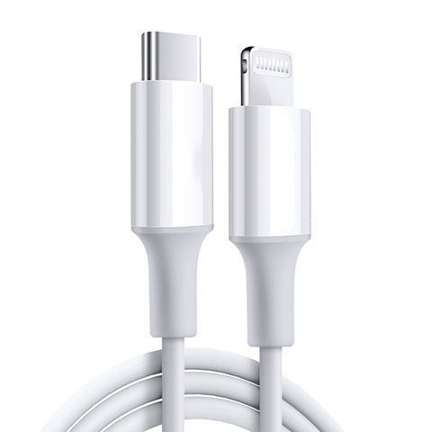 USB Ladekabel Kabel C02 für Apple iPad Pro 12.9 (2018) Weiß