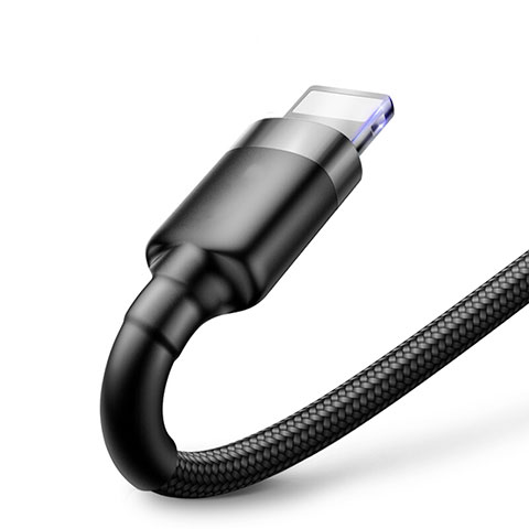 USB Ladekabel Kabel C07 für Apple iPad Mini 5 (2019) Schwarz