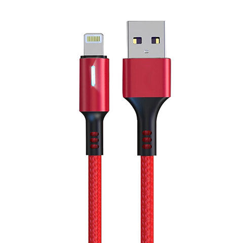 USB Ladekabel Kabel D21 für Apple iPhone SE3 (2022) Rot