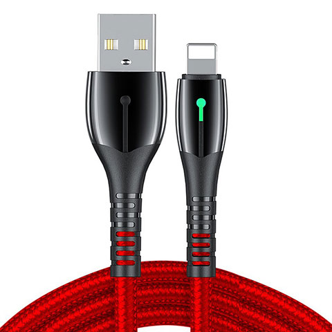 USB Ladekabel Kabel D23 für Apple iPhone 12 Pro Rot