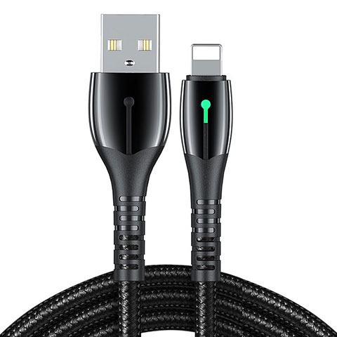 USB Ladekabel Kabel D23 für Apple iPhone 6 Plus Schwarz