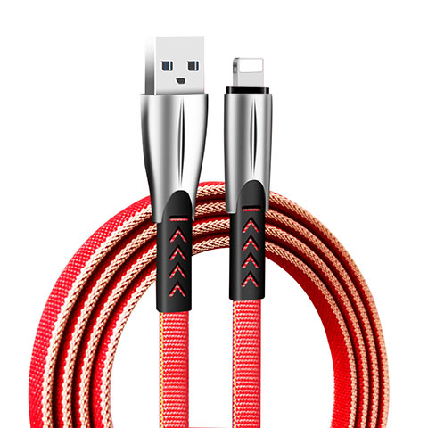 USB Ladekabel Kabel D25 für Apple iPhone 12 Mini Rot