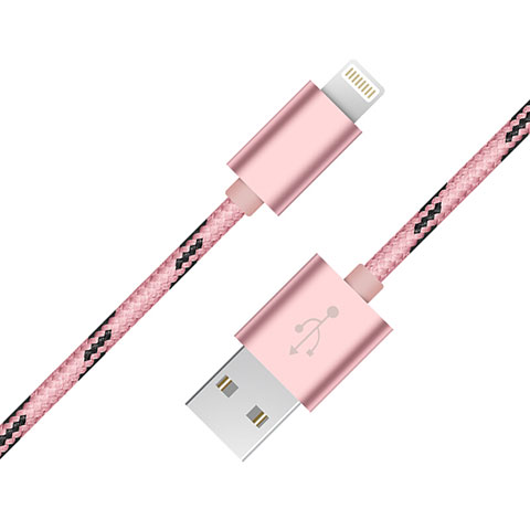 USB Ladekabel Kabel L10 für Apple iPhone 12 Max Rosa