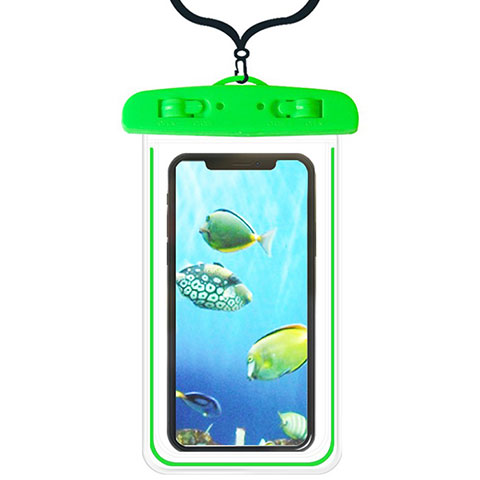 Wasserdicht Unterwasser Handy Tasche Universal W08 Grün